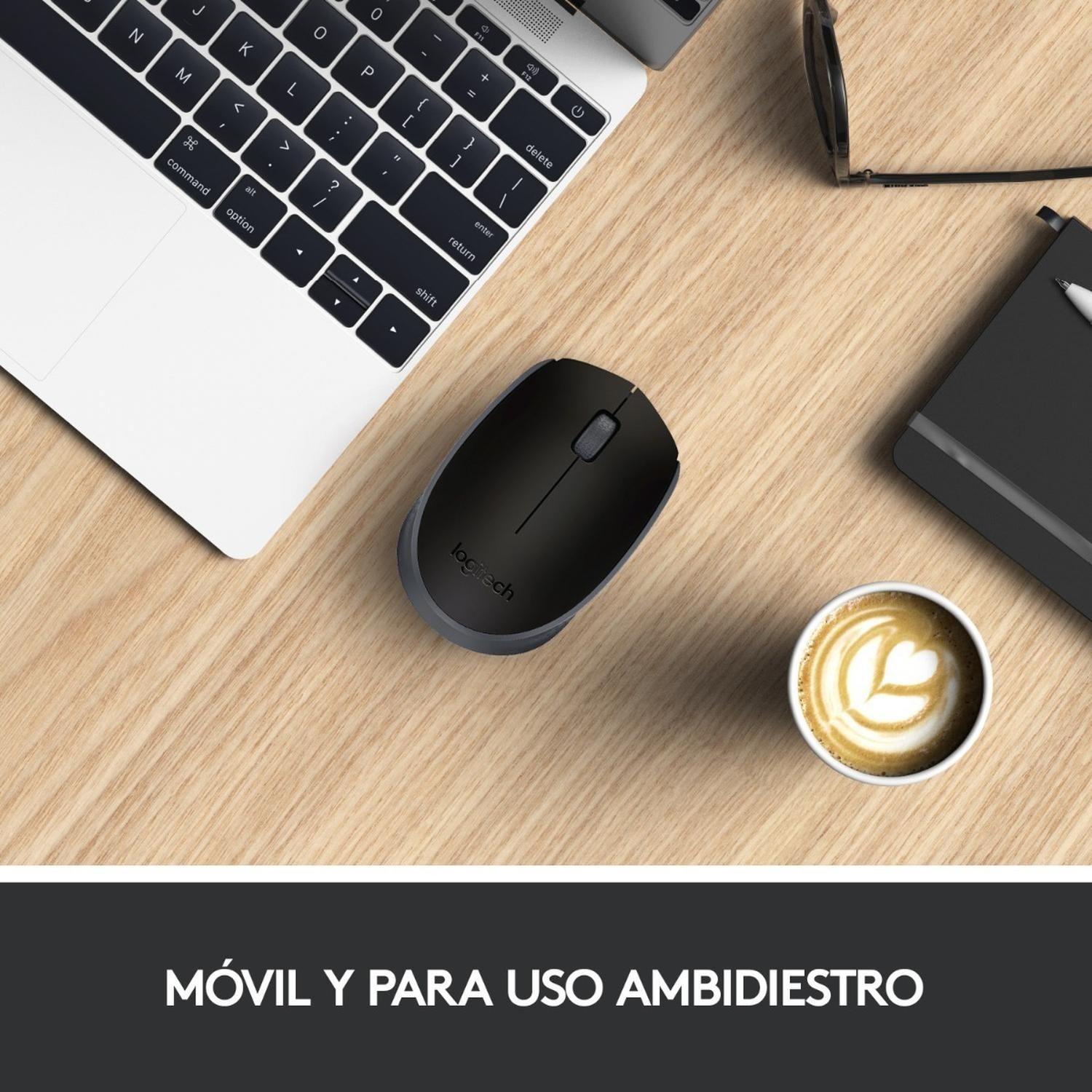 Mouse Inalambrico Logitech M170 Negro Larga Durarion-4