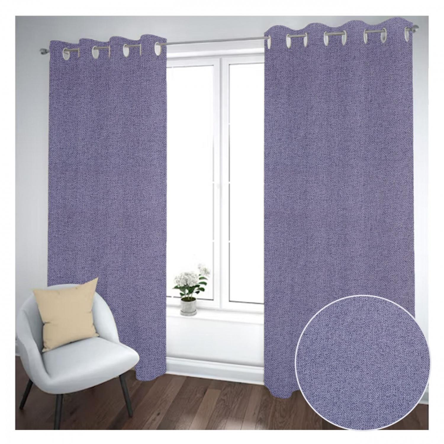 Cortina Black Out 2 Paños Decorativa Gris Textura N°19 (140X230)-0