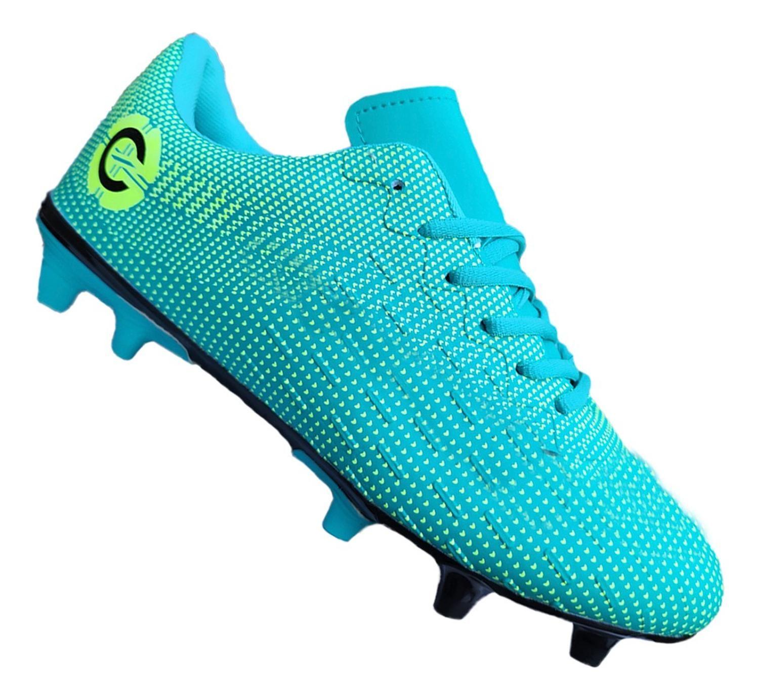 Zapato Futbol Adulto Full Grass Moda Deportiva Turquesa 3255-0