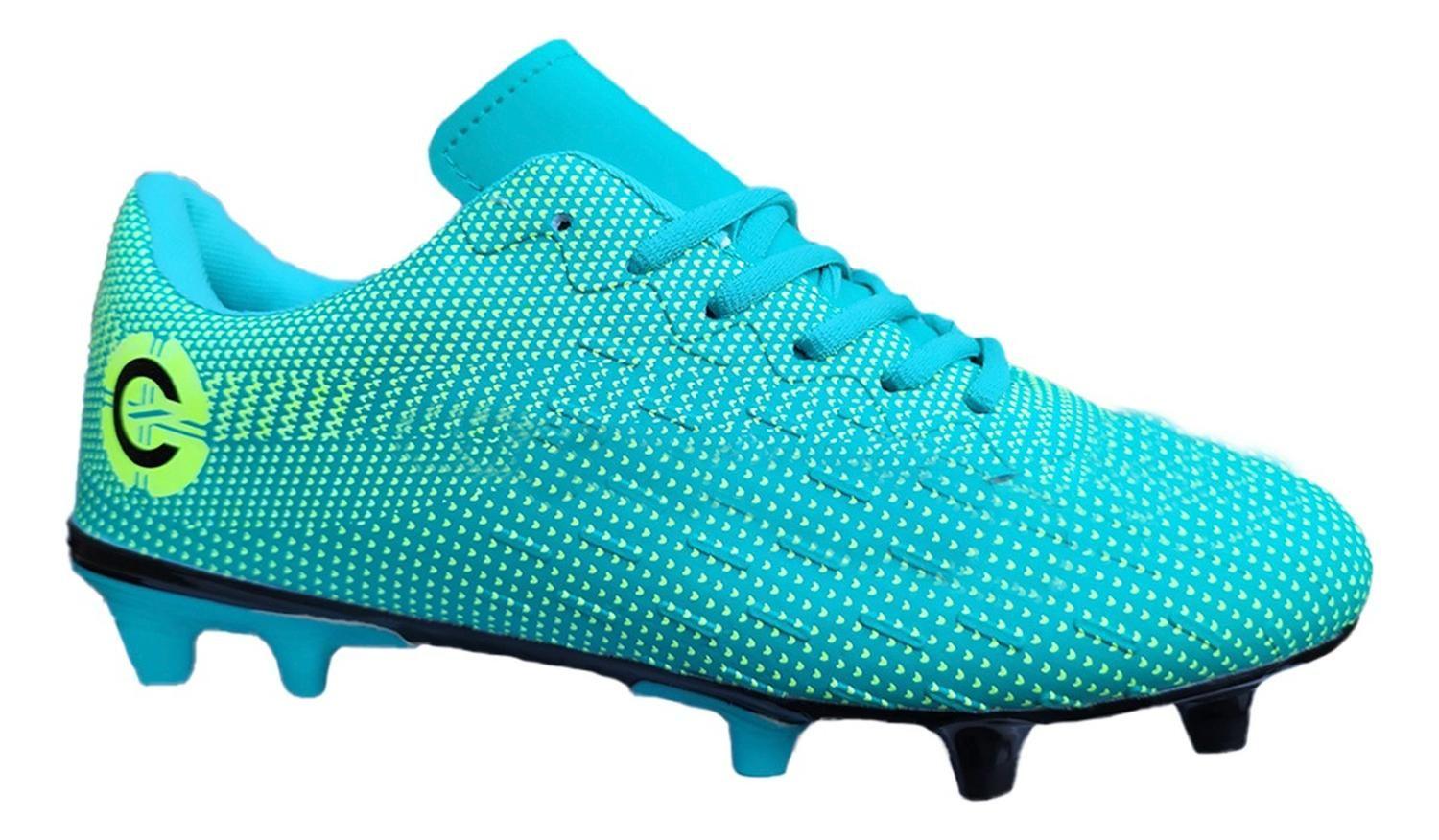 Zapato Futbol Adulto Full Grass Moda Deportiva Turquesa 3255-1