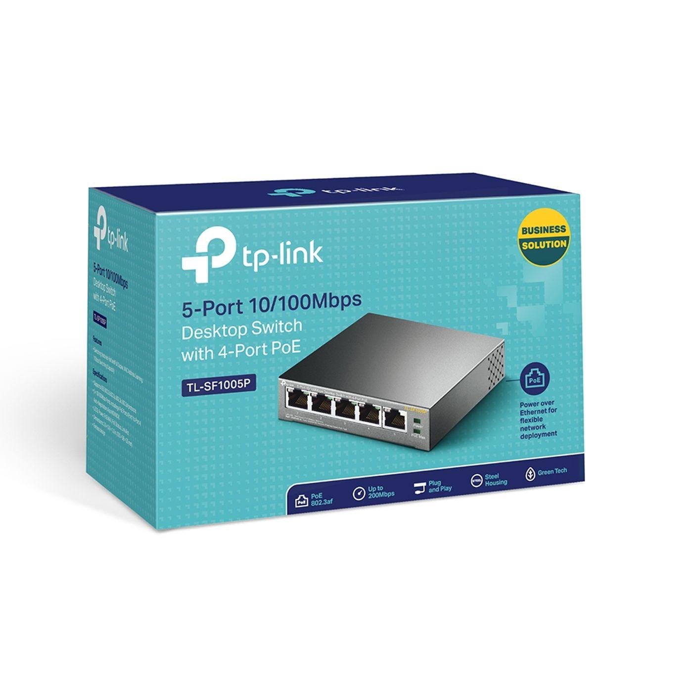 Switch de sobremesa 5 puertos 10/100Mbps PoE TP-Link-4