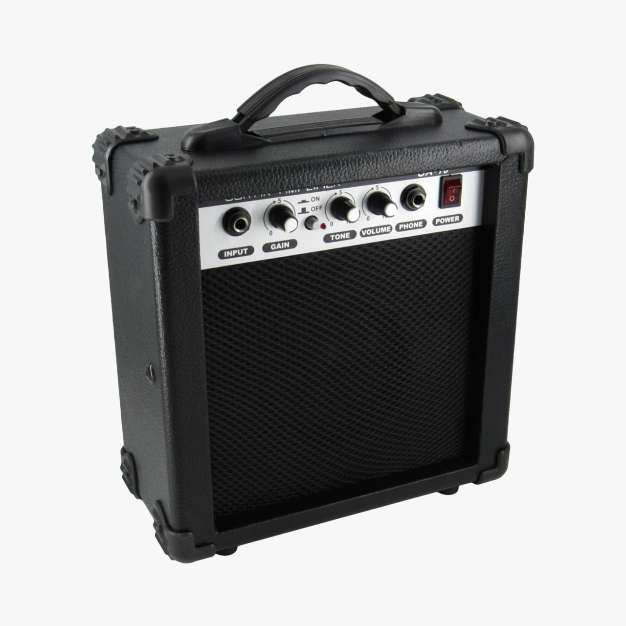 Guitarra Eléctrica Richards Negra + Amplificador 10w-3