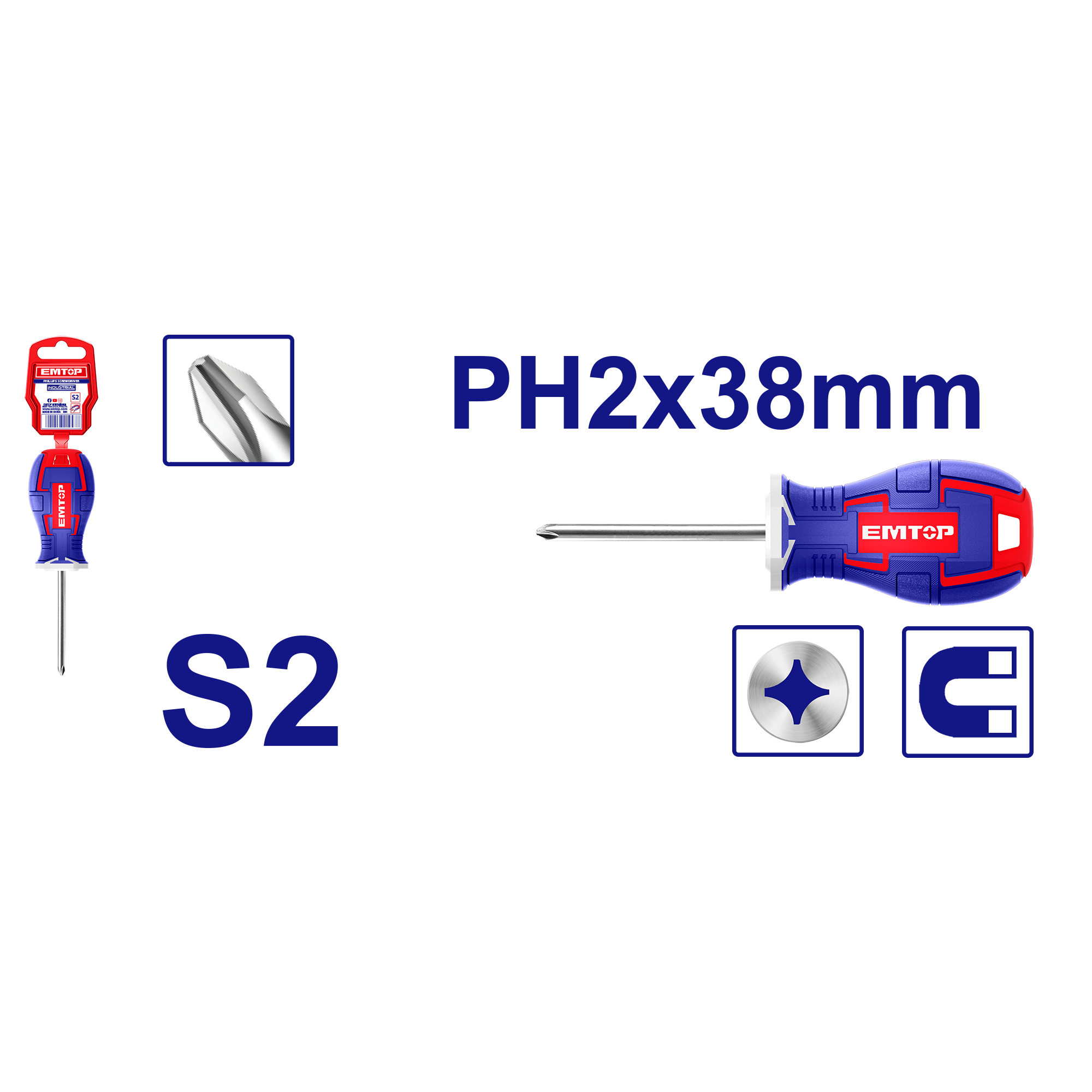 Destornillador Philips Imán 2x38-1