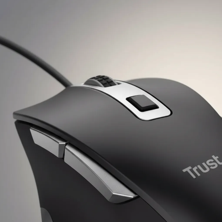 Mouse Fyda Confort Negro con Cable-1