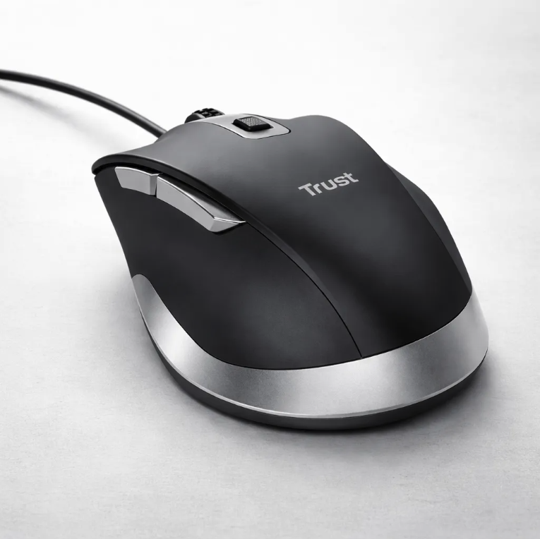 Mouse Fyda Confort Negro con Cable-4
