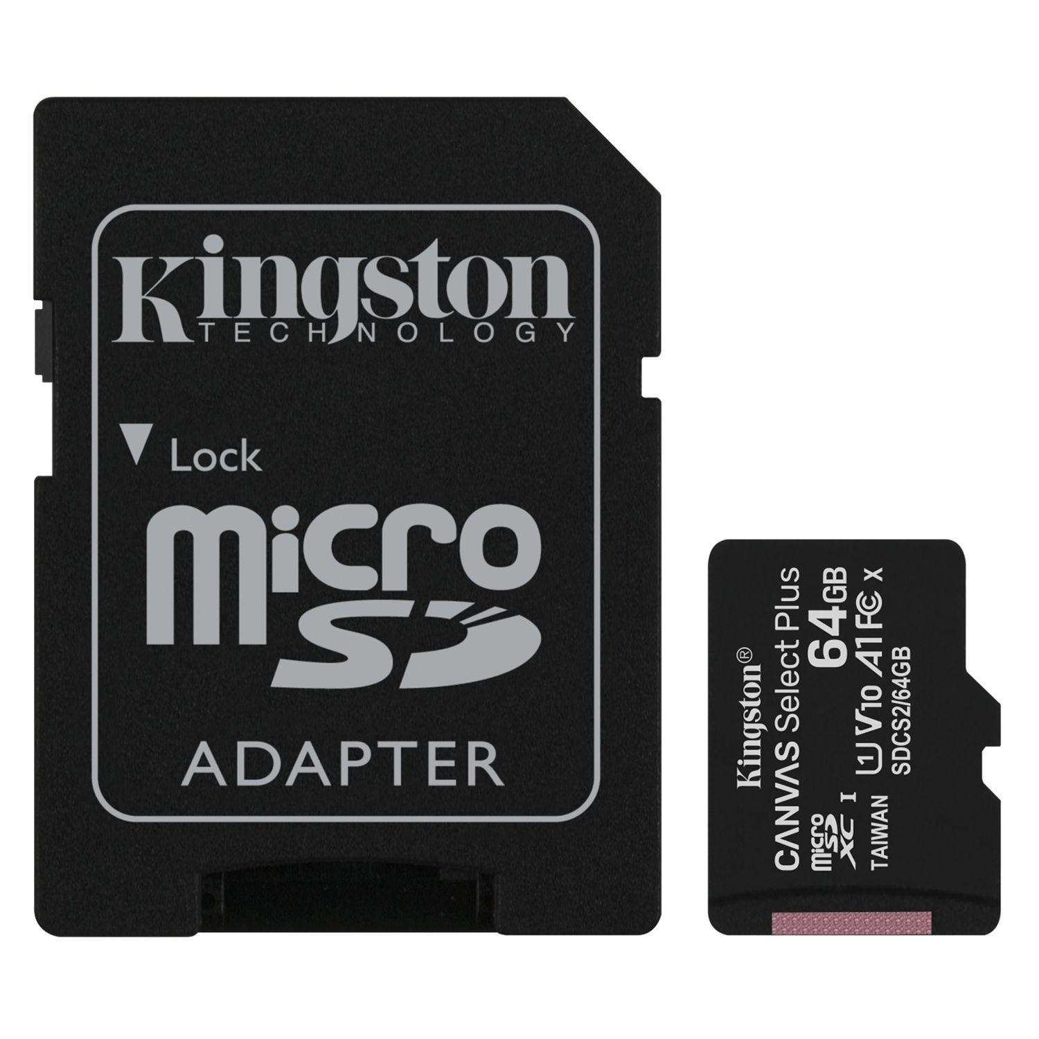 Tarjeta Micro SD Canvas Select Plus 64GB Kingston-1