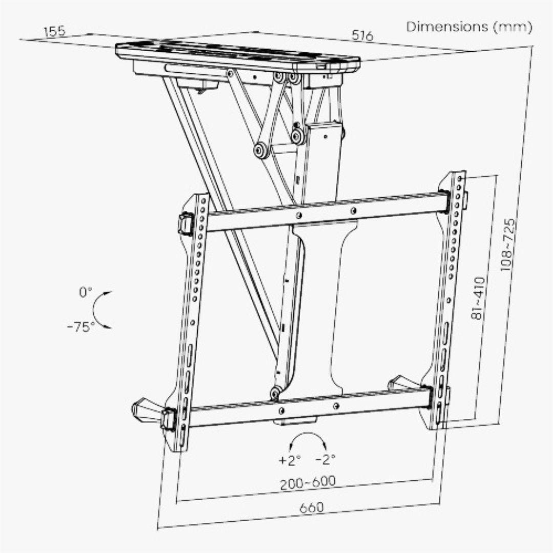SOPORTE DE TECHO PARA TELEVISOR ABATIBLE INTELIGENTE-3