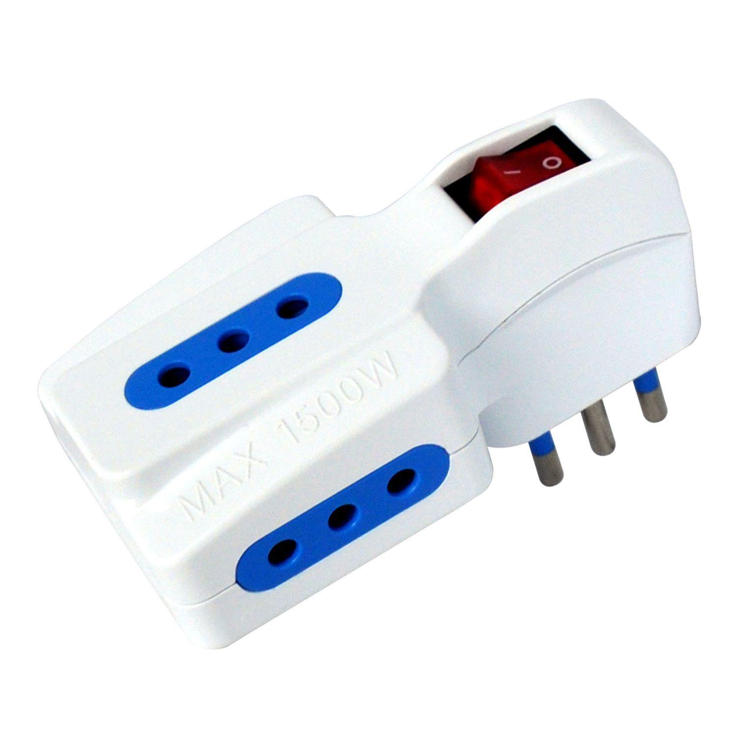 Adaptador con Switch 3 Tomas 10 Amp / 250 V-0