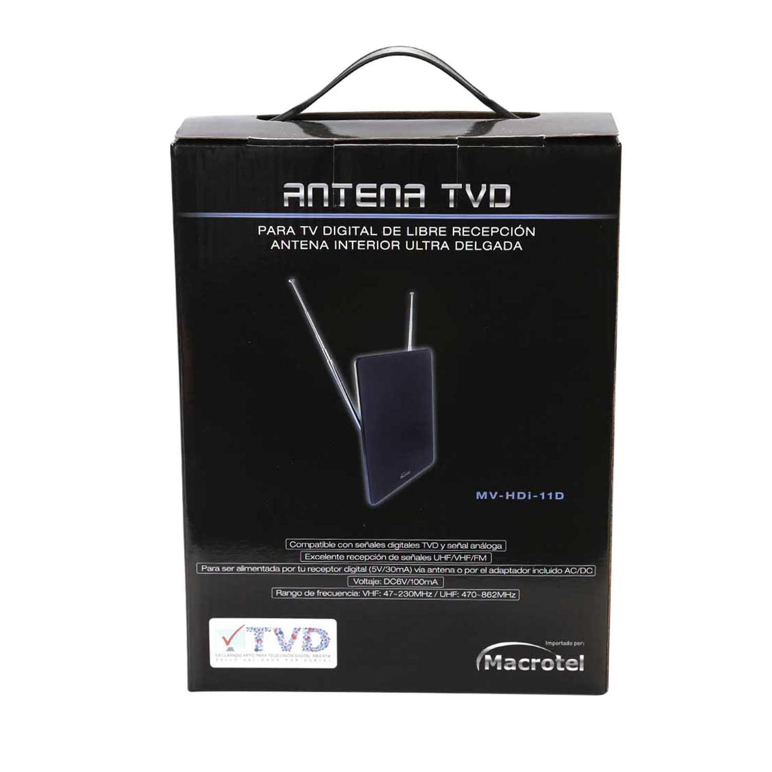 Antena Digital HDTV Macrotel Delgada para Interiores-1