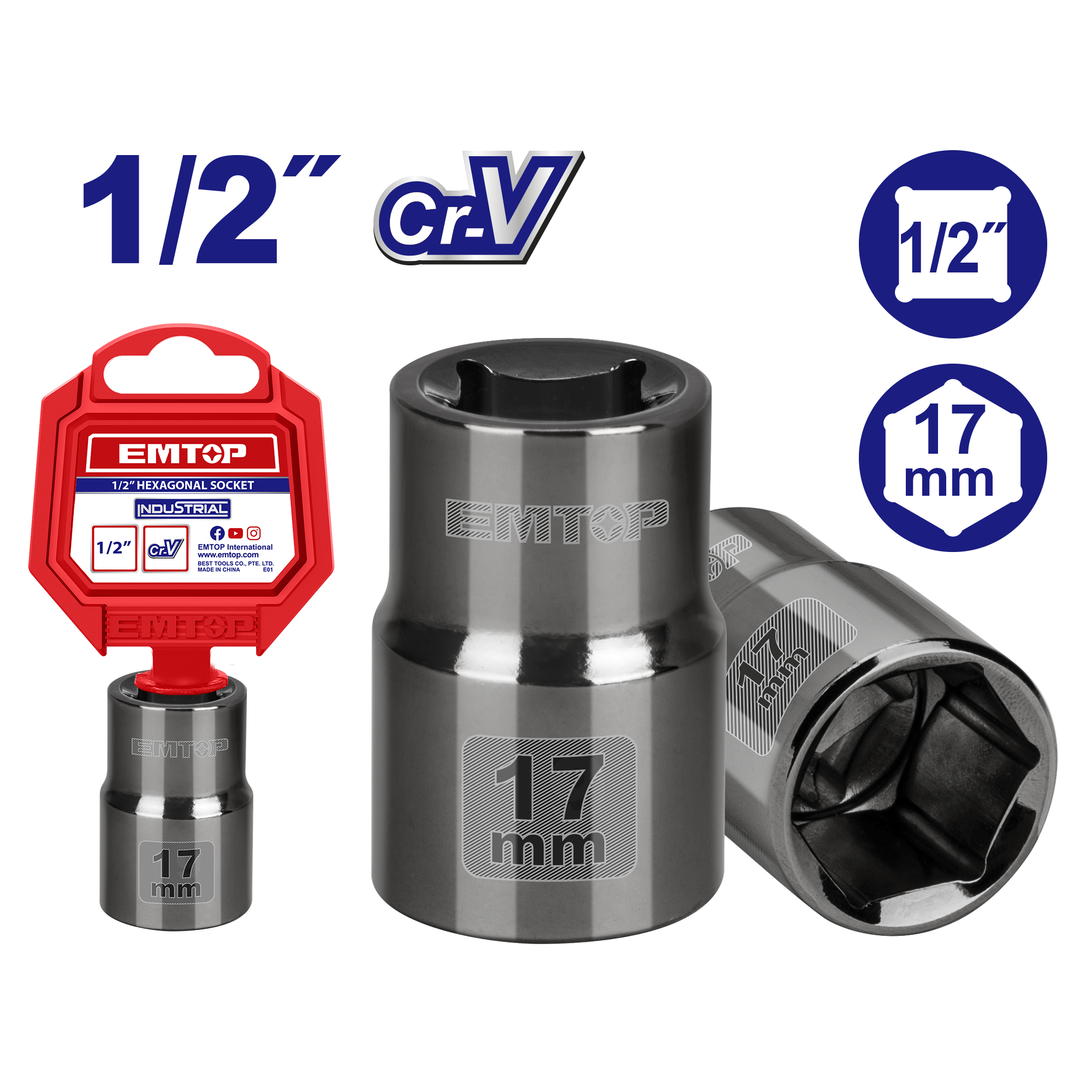 Dado Hexagonal 1/2" 17mm-1