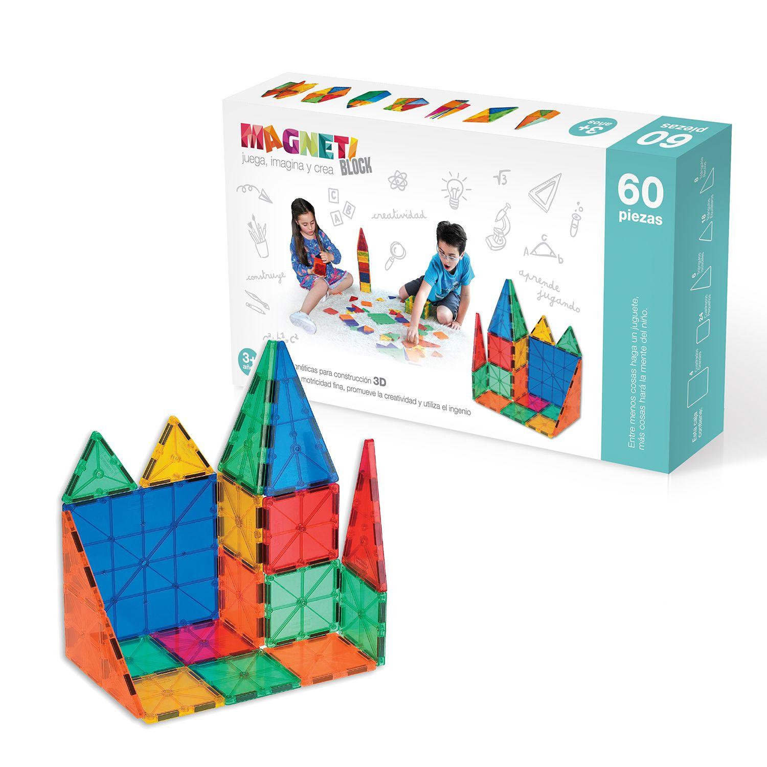 Juguete Magnético Magneti Blocks 60 Piezas-7