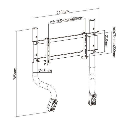 Soporte Monitor de 32 a 50 Para Simulador Cockpit LRS02-BS-4