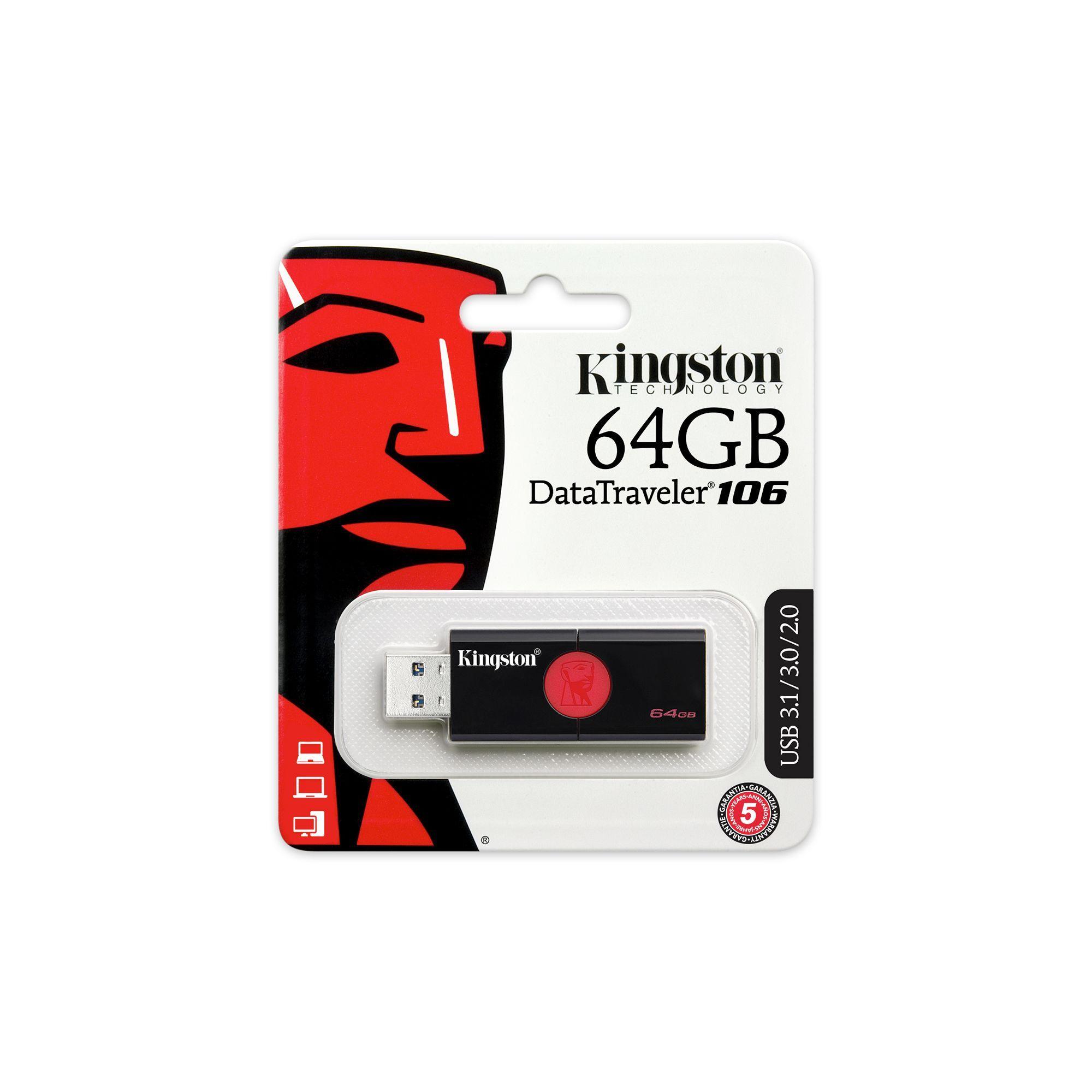 Pendrive USB DataTraveler® 106 de 64GB Kingston-4