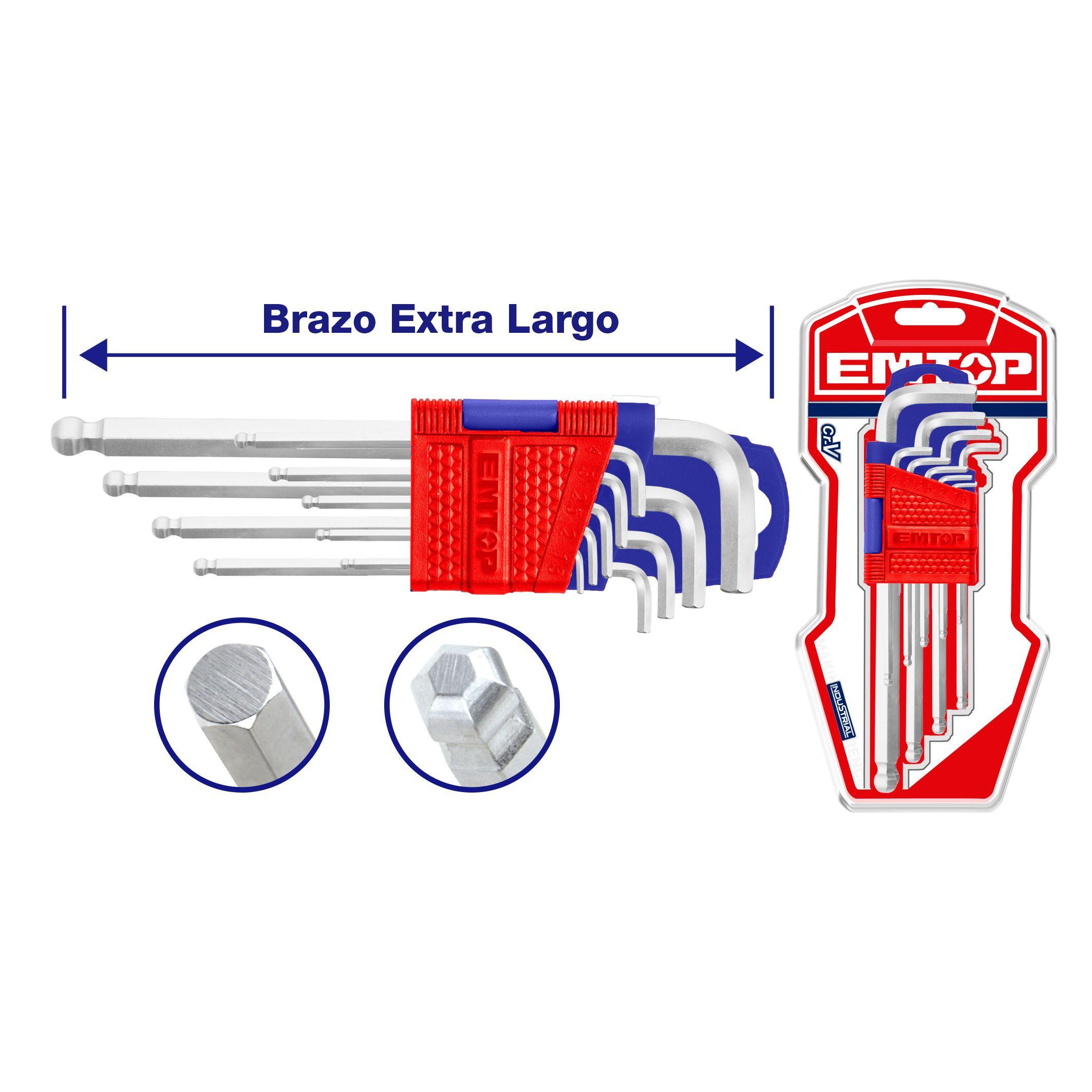 Llaves Punta Redonda Allen XL
Brazo Extra Largo-1