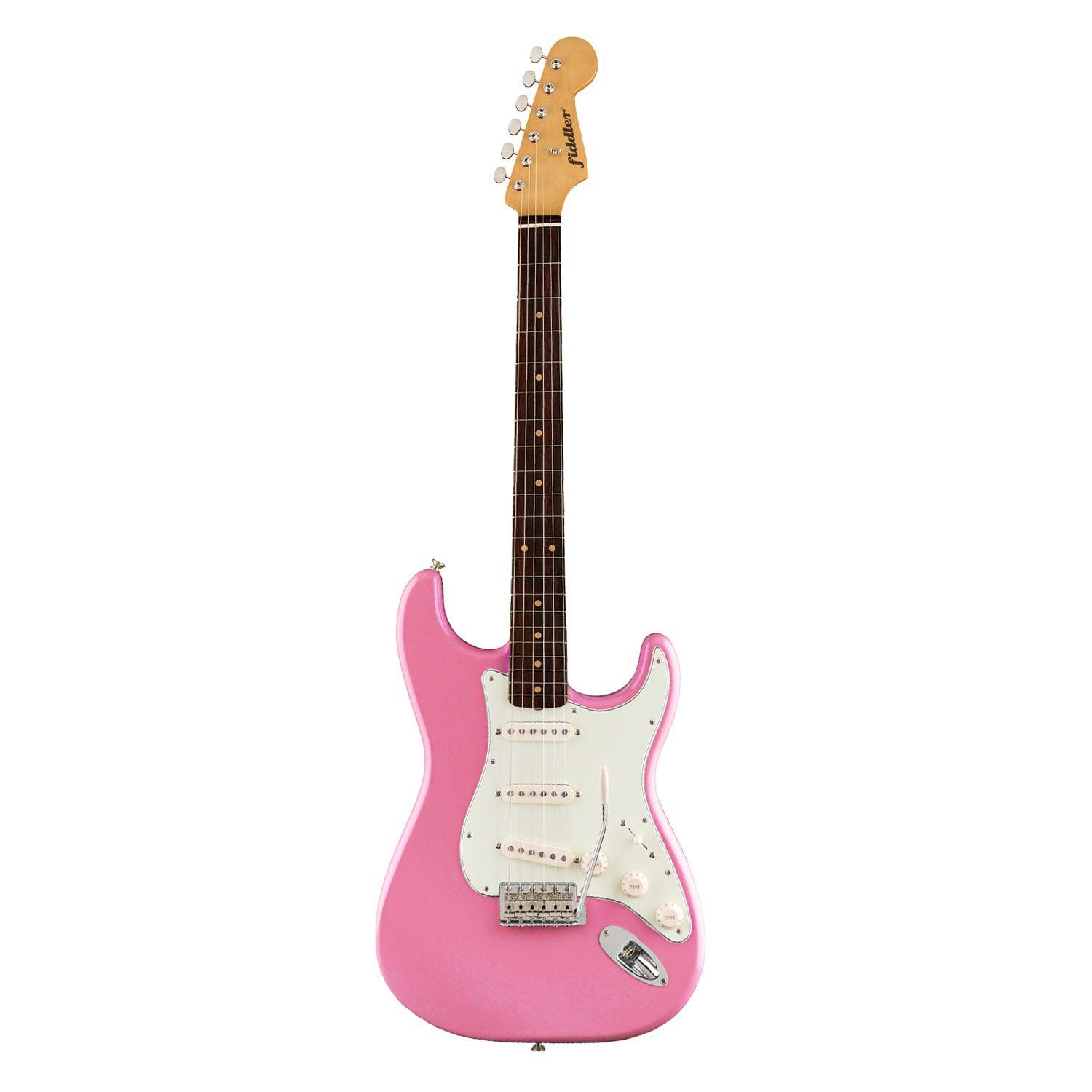 Combo Guitarra Eléctrica Rosada Fiddler + Amplificador 10W-1