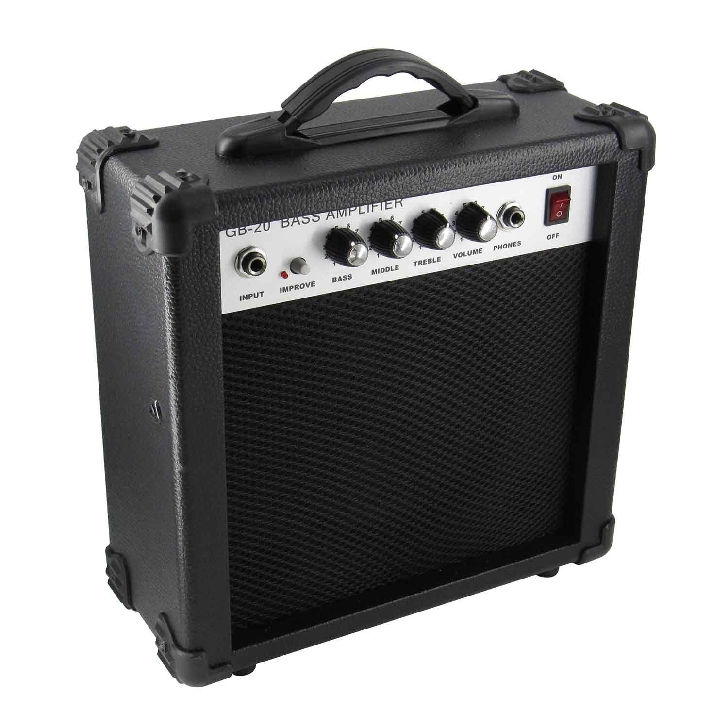 Bajo Eléctrico Fiddler Sunburst + Amplificador 20W-4