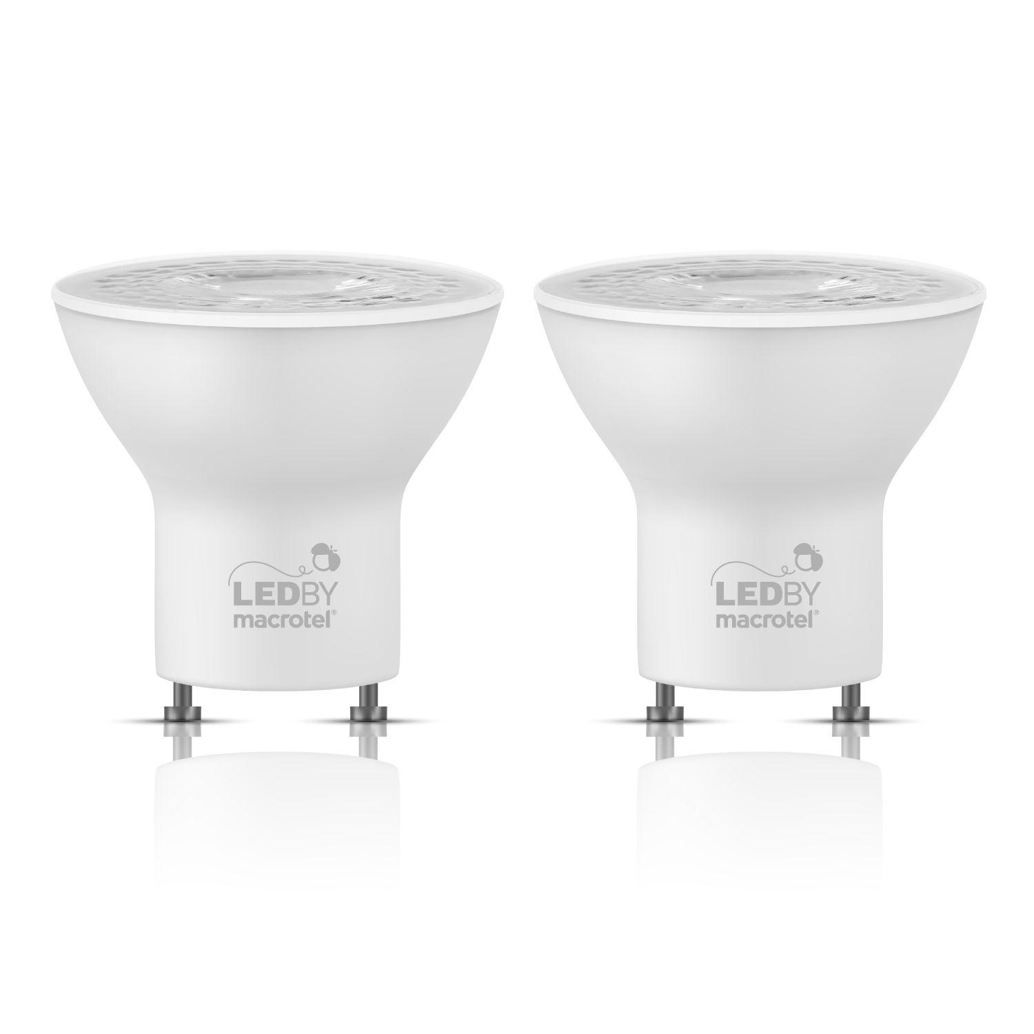 Pack 2 Ampolletas Led GU10 5W Luz Cálida-0