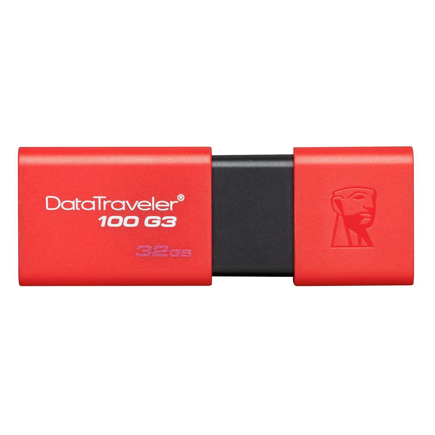 Pendrive Kingston DataTraveler DT100 32GB Rojo-2
