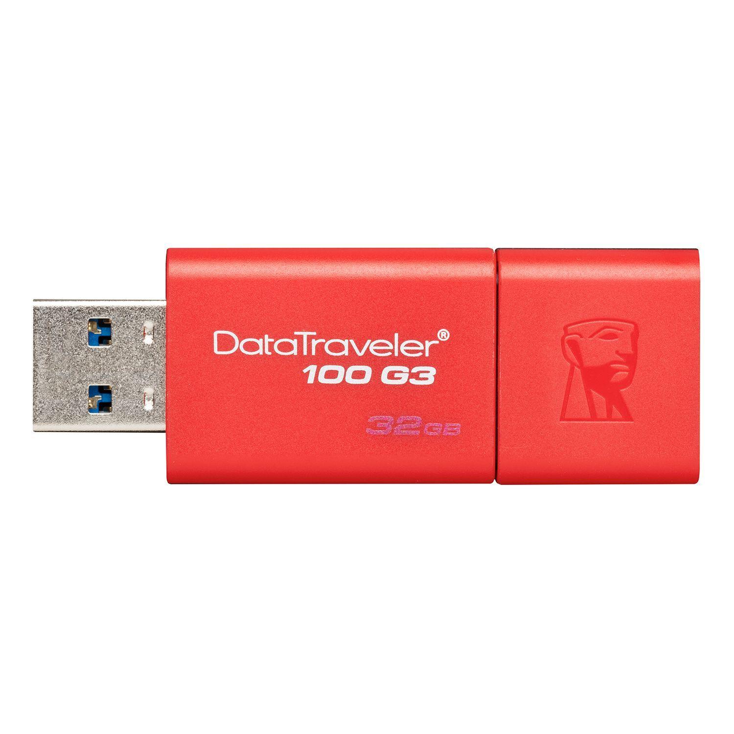 Pendrive Kingston DataTraveler DT100 32GB Rojo-4