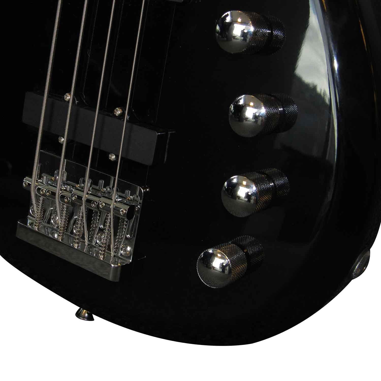 Bajo Eléctrico Fiddler Negro + Amplificador 20W-3