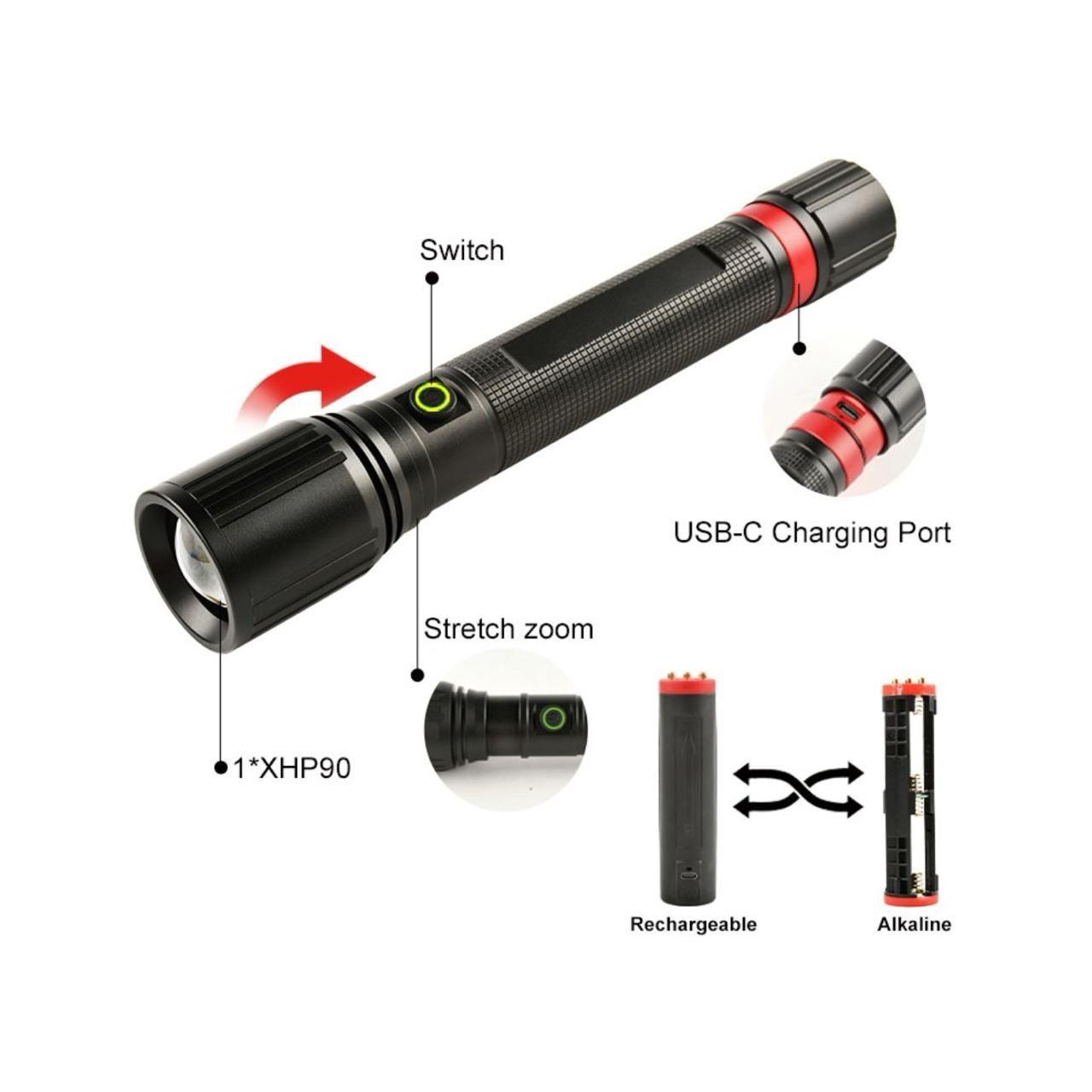 Linterna Led Táctica Dual Power 5000 Lm-5