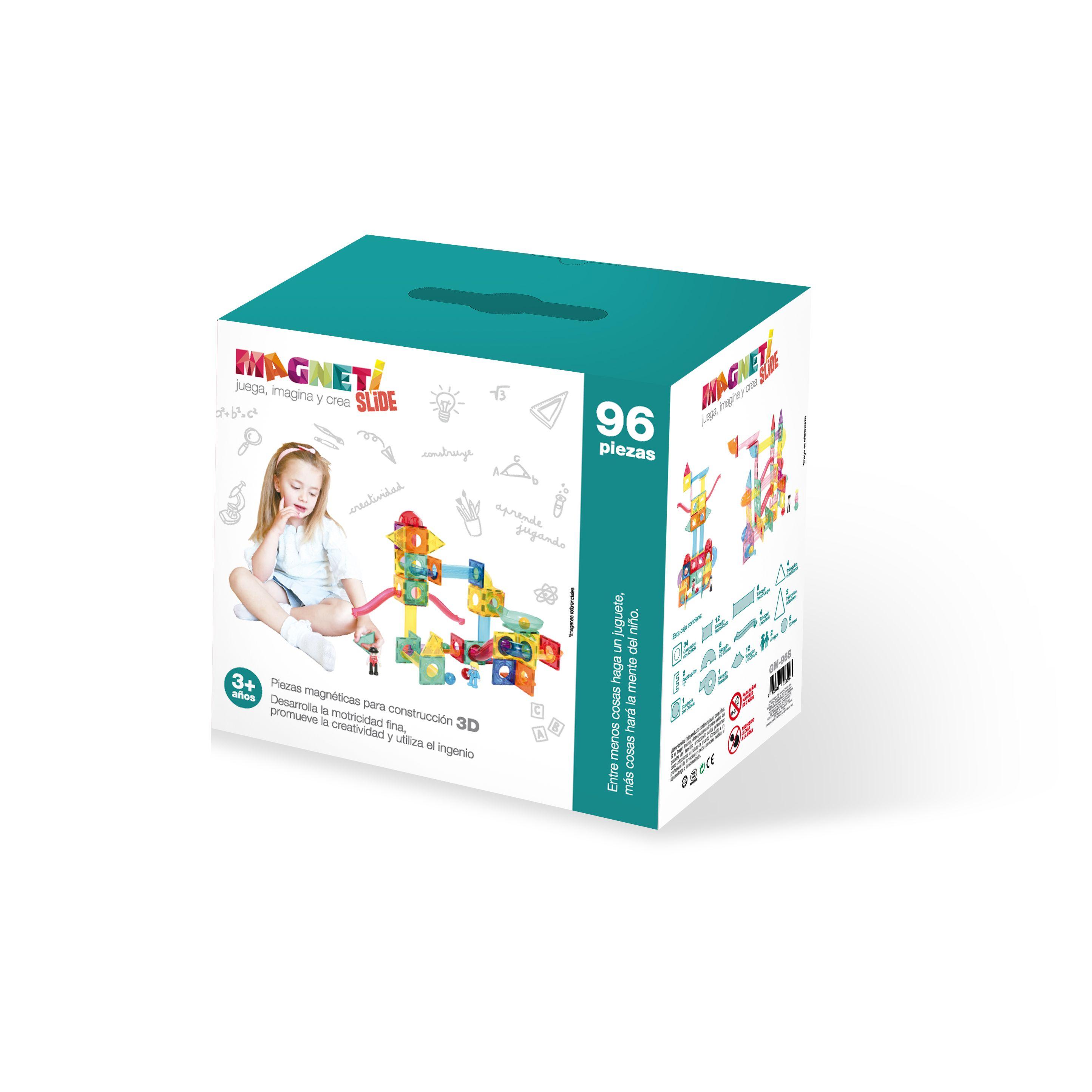 Juguete Magnético Magneti Slide 96 Piezas-5