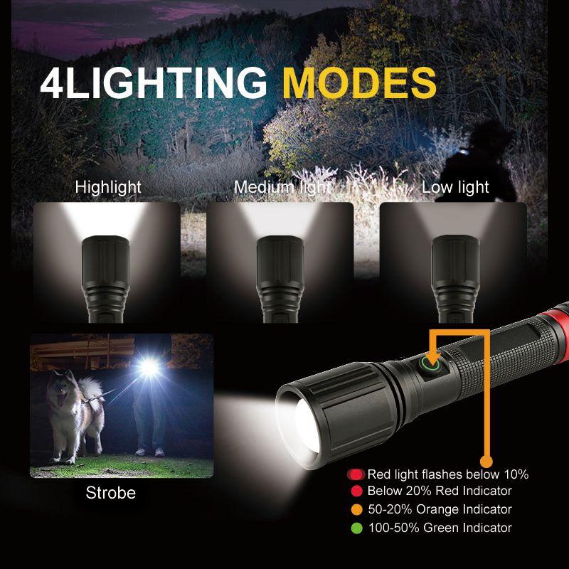 Linterna Led Táctica Recargable Dual Power 3000 Lm-6