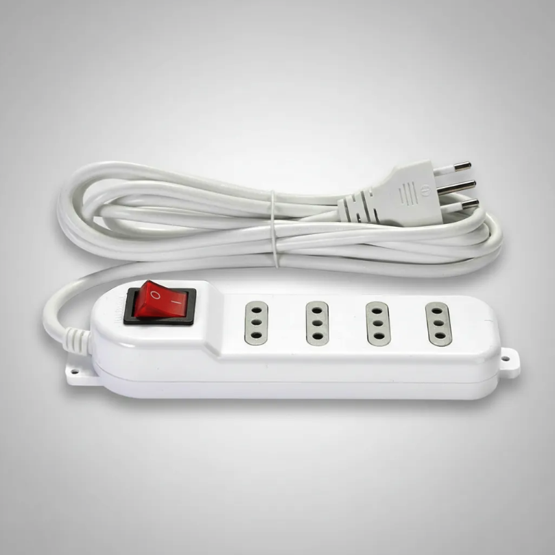 Alargador Zapatilla con Switch 4 posiciones 3 Metros Blanco-2