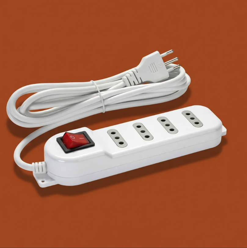 Alargador Zapatilla con Switch 4 posiciones 3 Metros Blanco-7