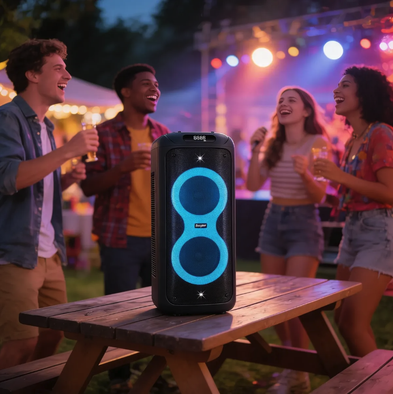 Karaoke Titan Box BT 40W Micrófono Power Bank-6