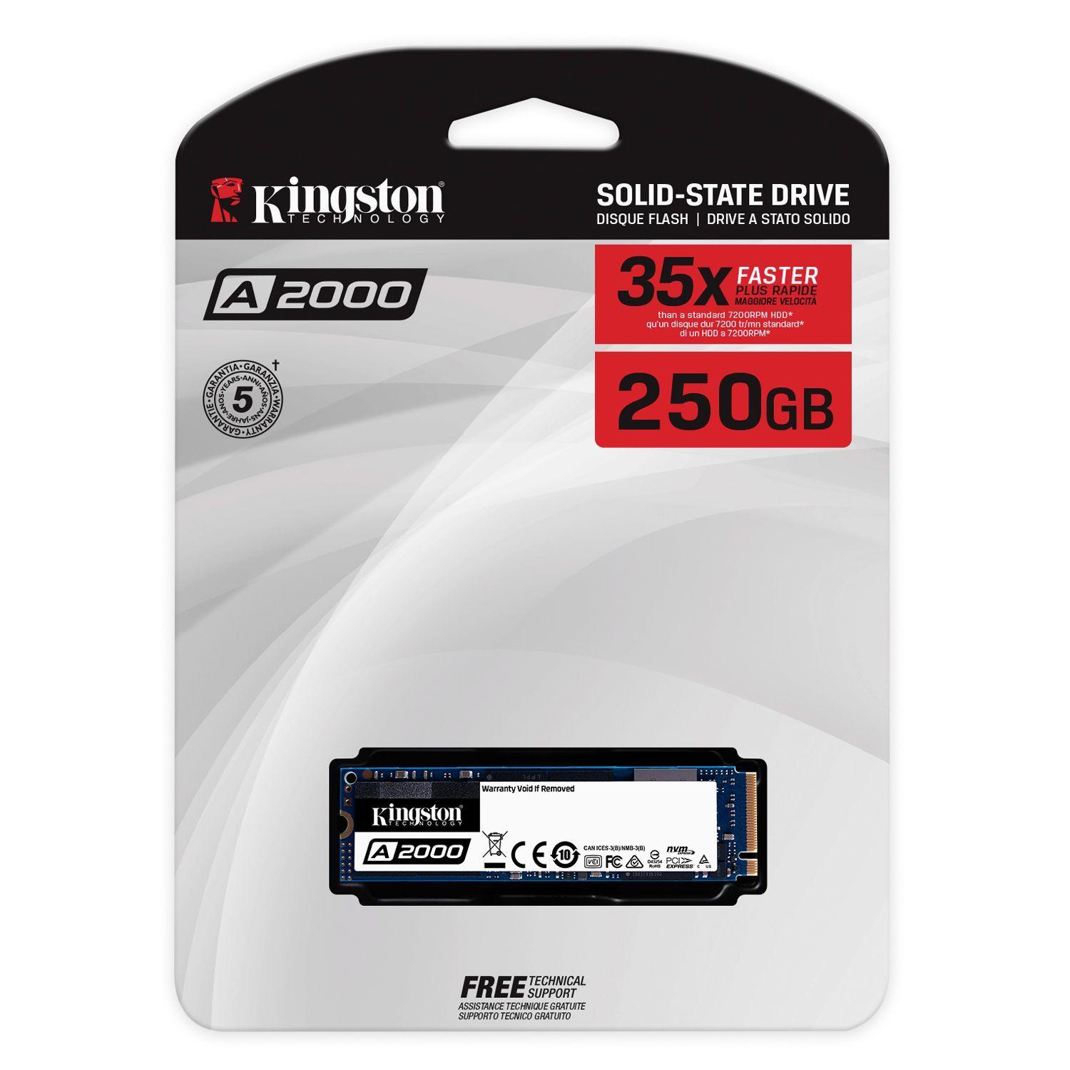 Unidad SSD 250GB M.2 2280 A2000 Kingston-2