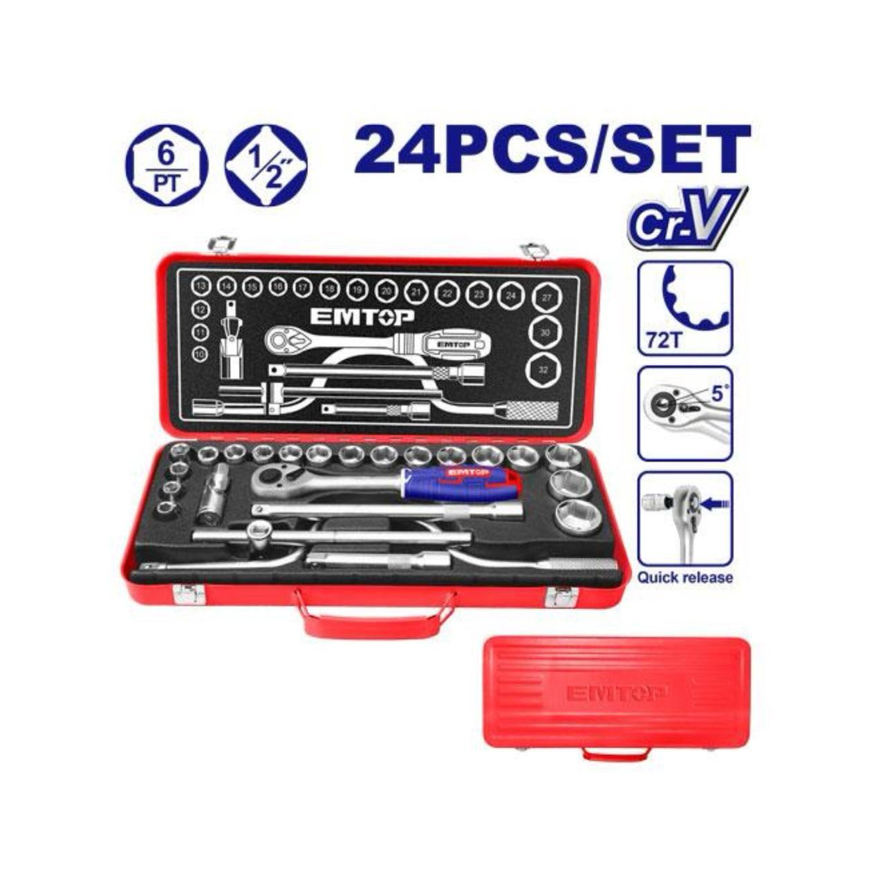 Kit 24 Llaves Dados 1/2"-2
