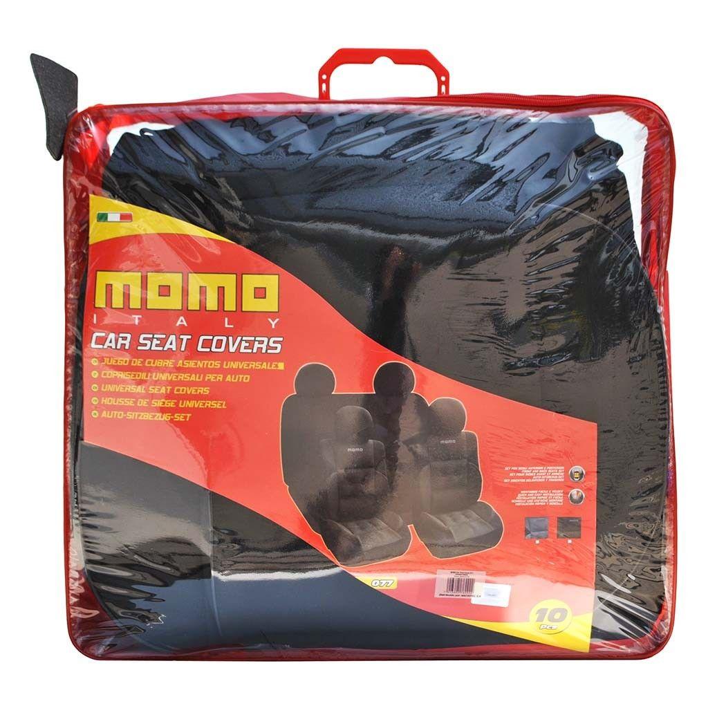 Cubre Asientos Universal Momo Completo Negro 077-1