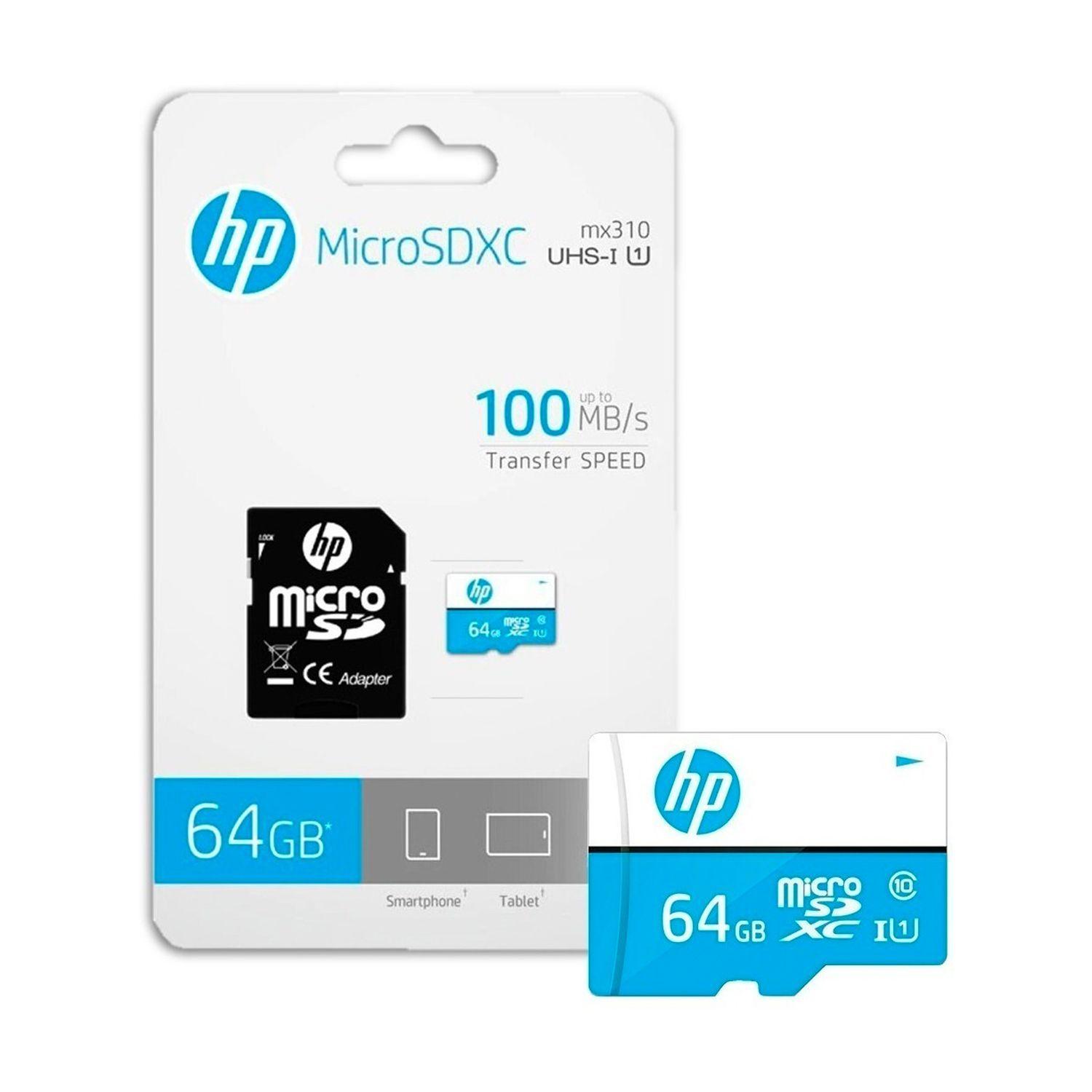 Memoria micro SD 64GB HP Clase 10-0