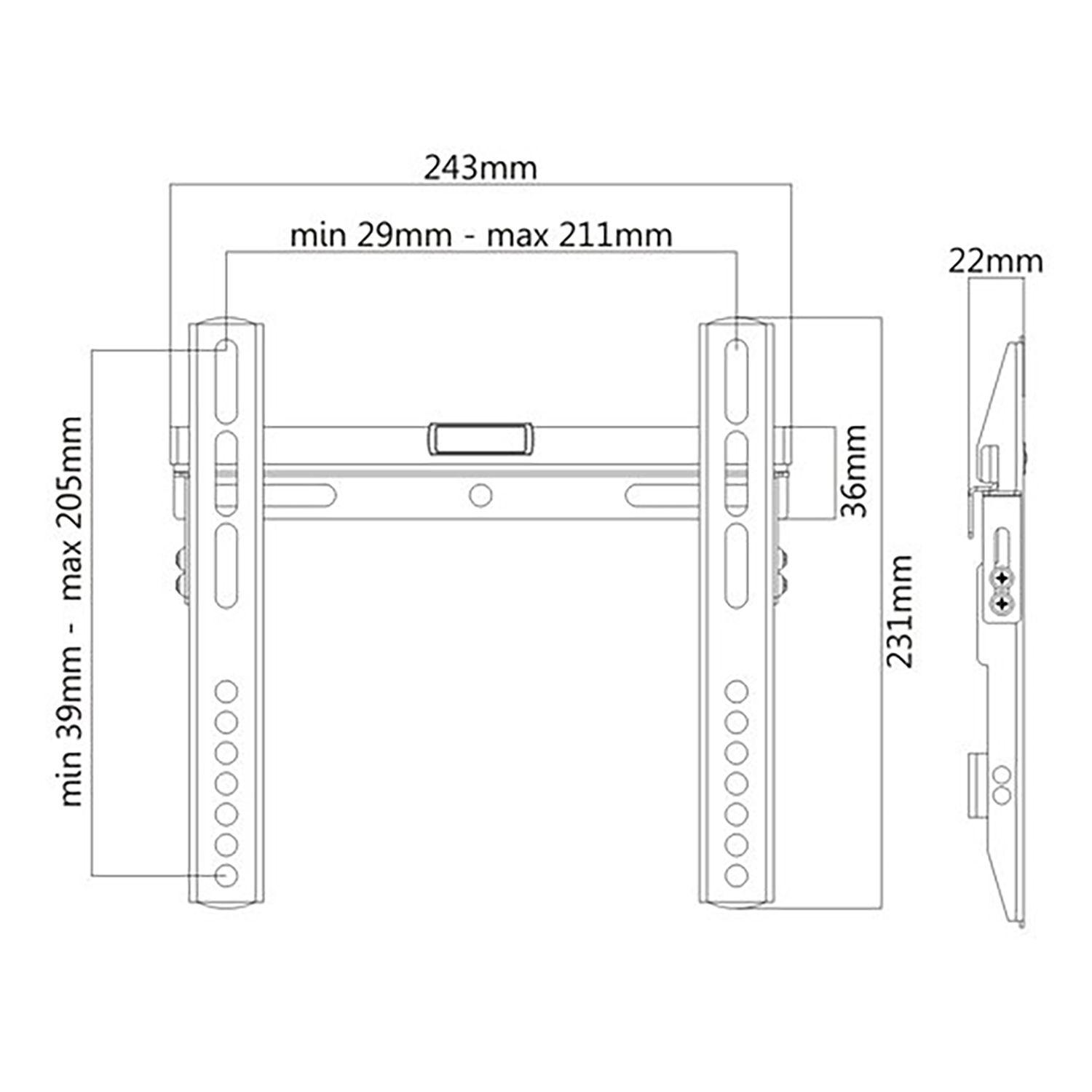 Soporte TV Económico Macrotel 23-42 Pulgadas Cable HDMI-2