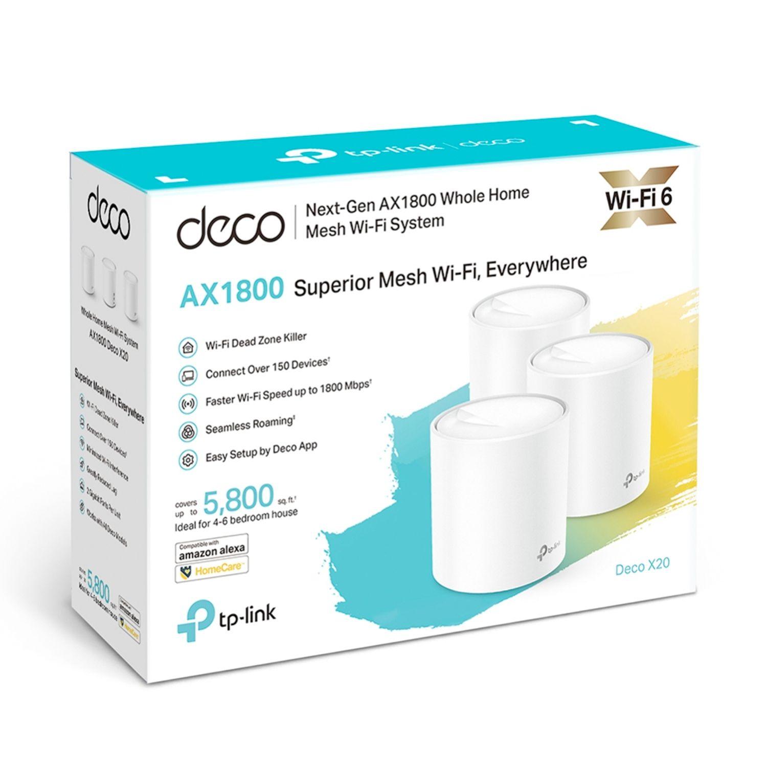 Sistema Wi-Fi 6 Mesh Deco X20 (3 Unidades) AX1800 TP-Link-2