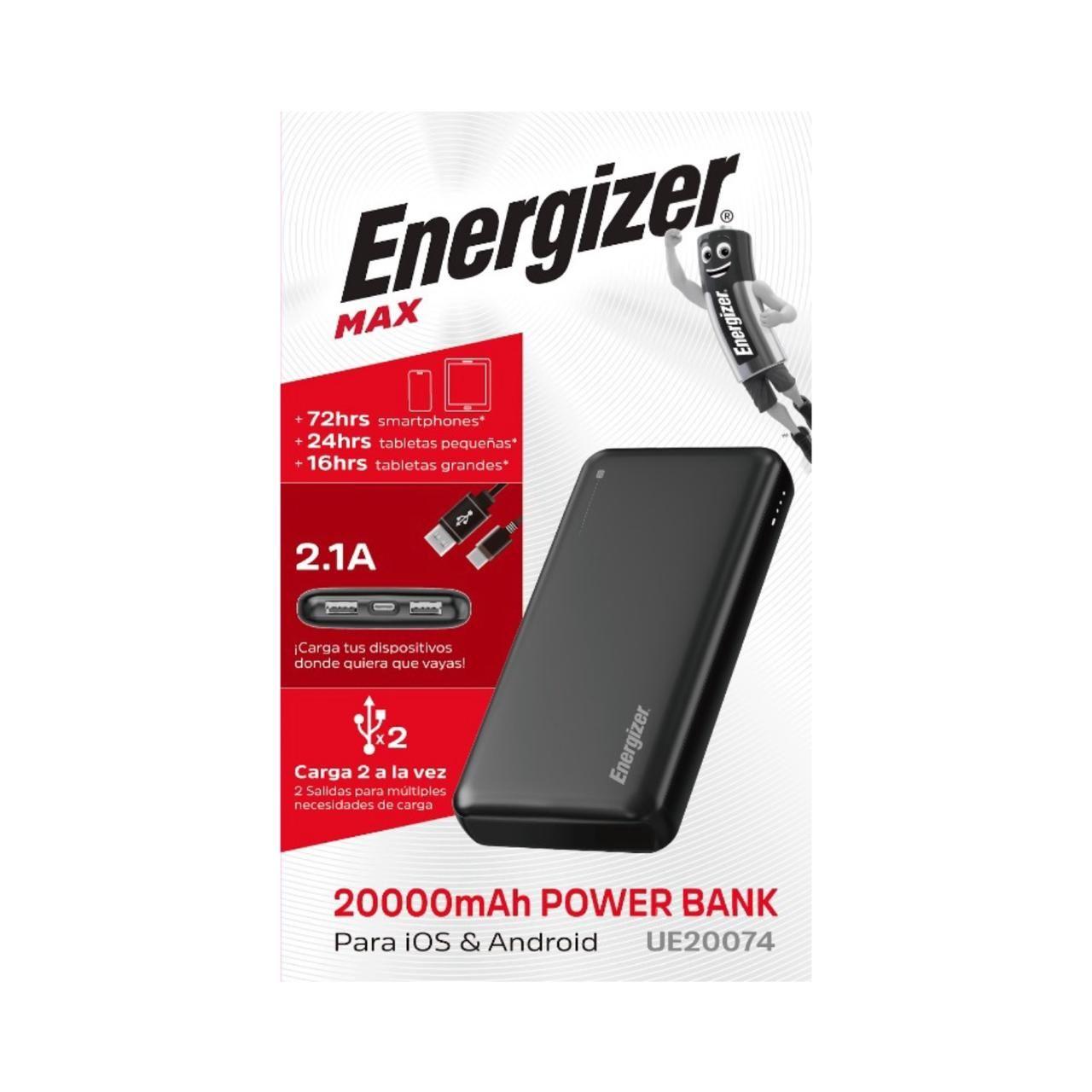 Power Bank Energizer 20000mAh Negro-2