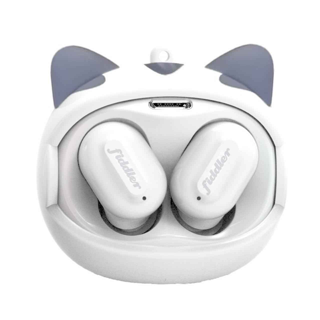Audífono Bluetooth Cat Kawaii Rolling Face-0
