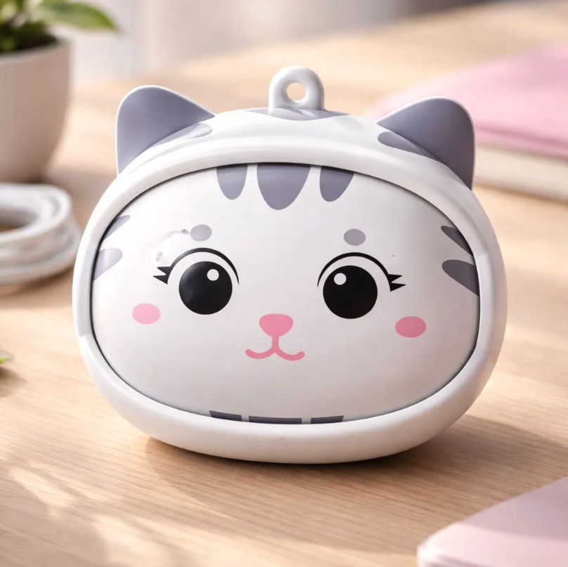 Audífono Bluetooth Cat Kawaii Rolling Face-3
