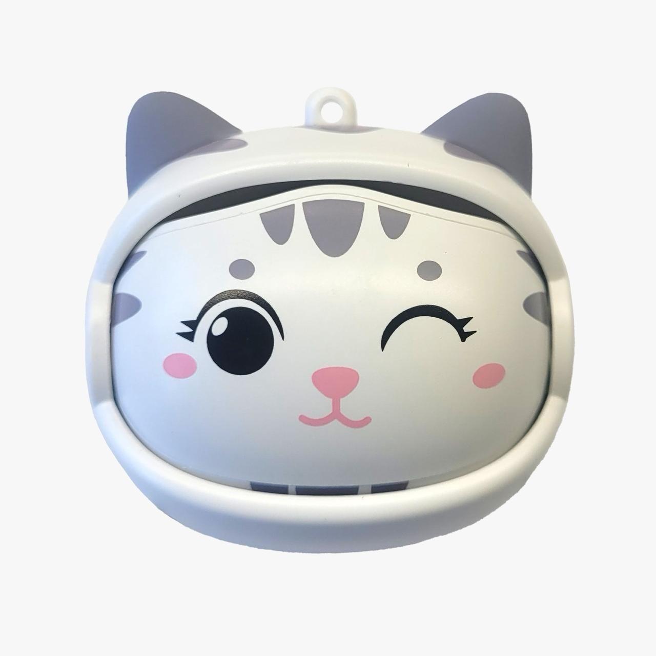 Audífono Bluetooth Cat Kawaii Rolling Face-4