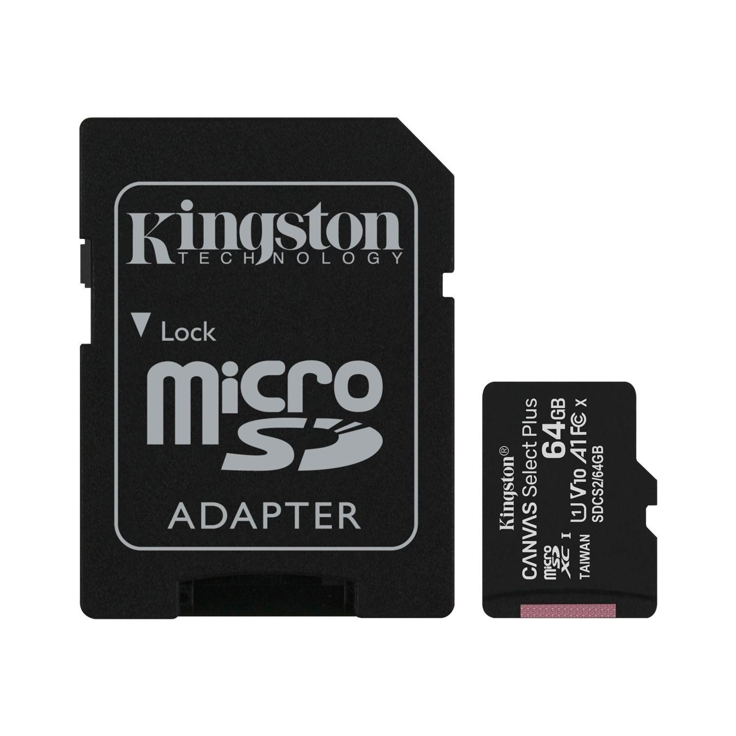 Pack 3 Memoria Micro SD 64GB Canvas Select Plus Kingston-1