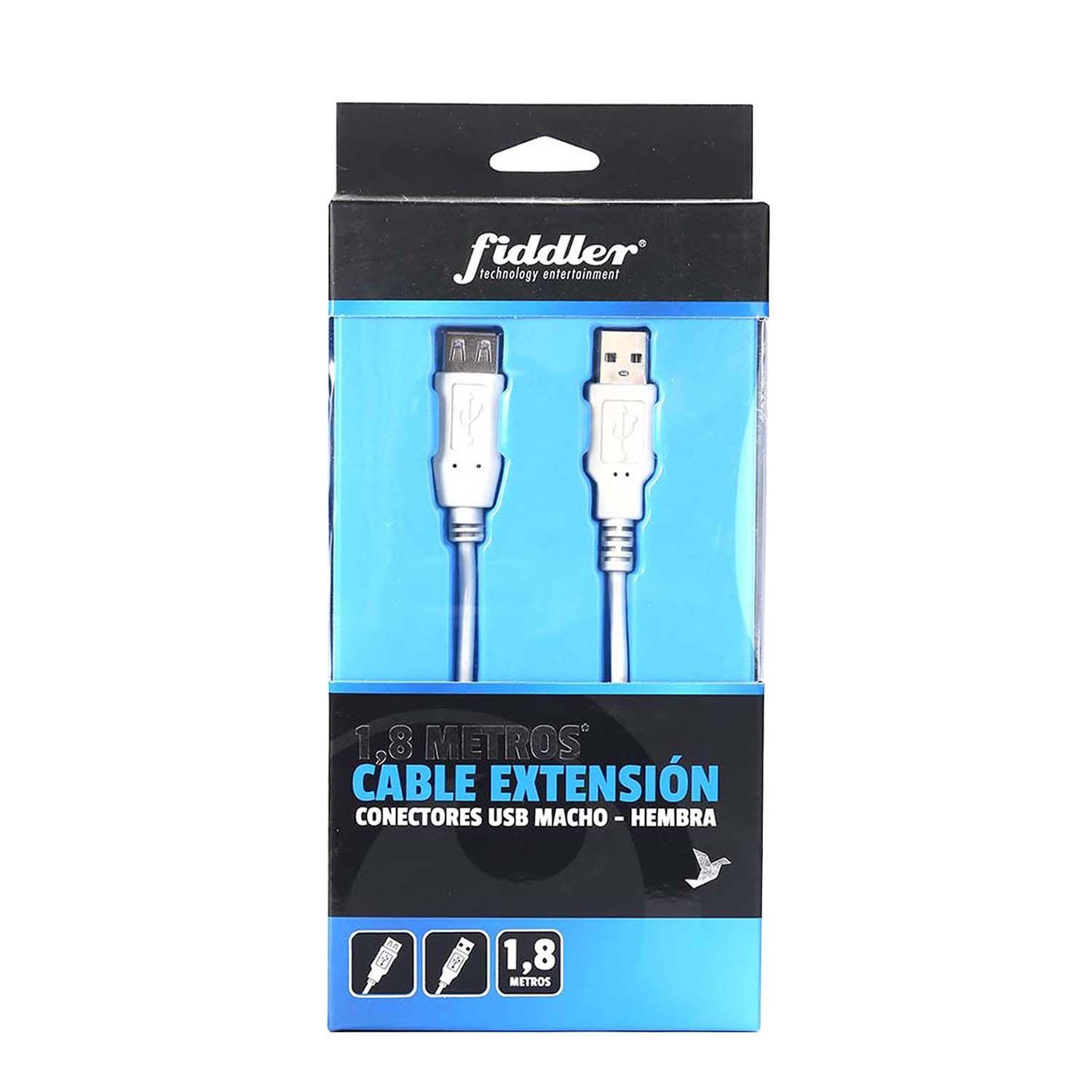Cable Extensión USB Fiddler 1,8 Metros-0