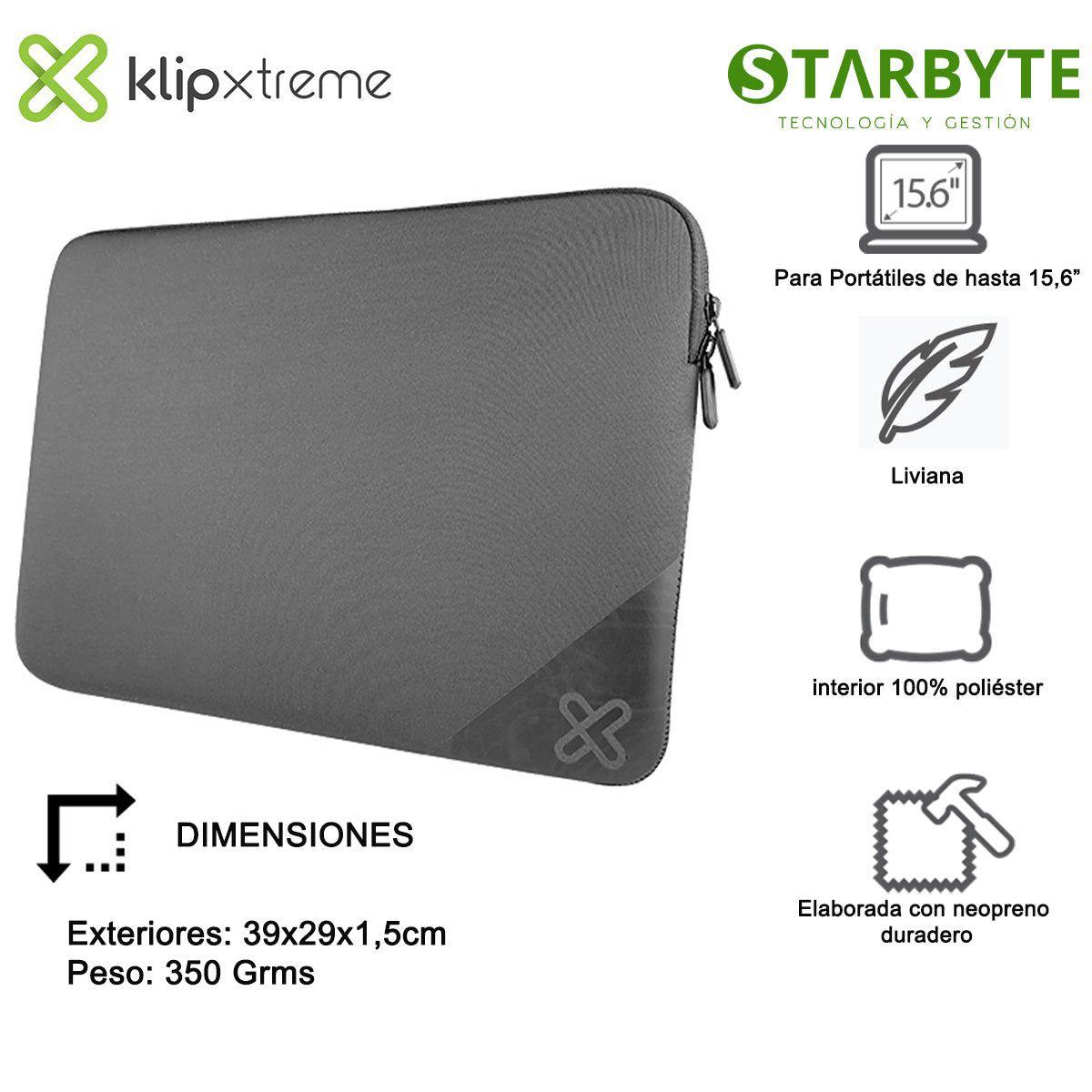 Funda Neopreno Neoactive Gris para notebook hasta 15,6"-1