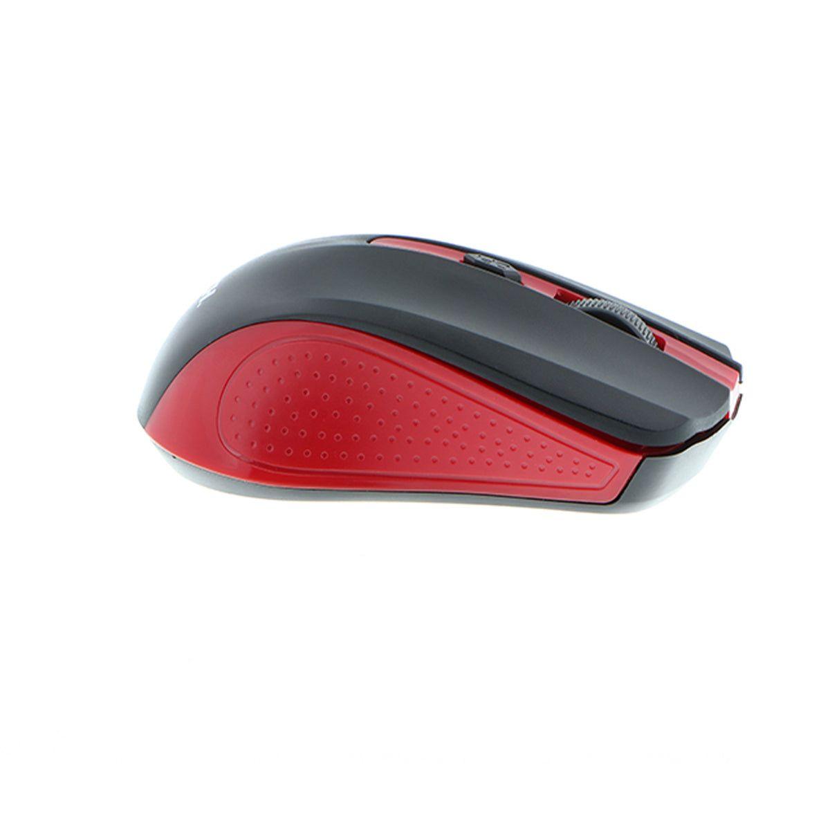 Mouse Óptico Inalámbrico Galos Rojo-2