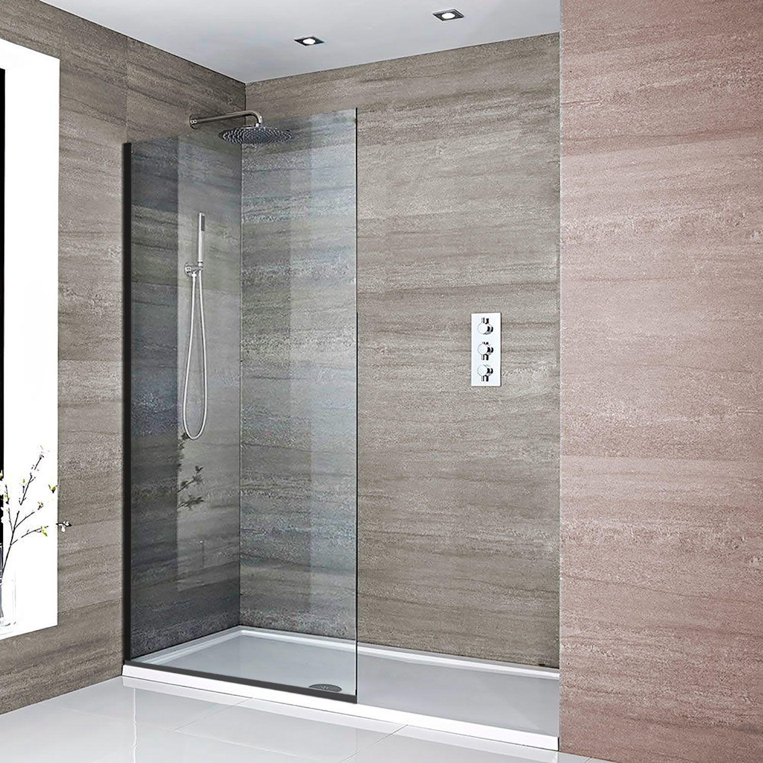Shower door fija 80 x 180 de 8mm Black-0