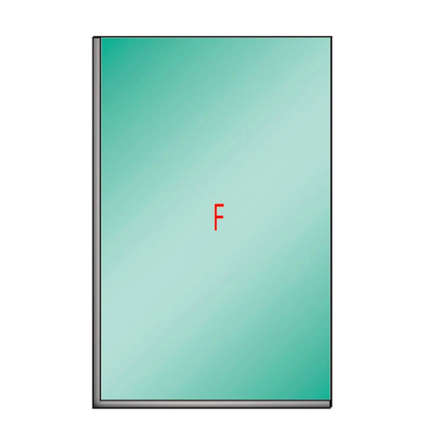 Shower door fija empavonado 100 x 190 Aluminio-1