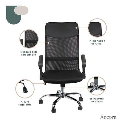 Silla De Oficina Áncora Ergonómica Con Almohadón Cervical-7