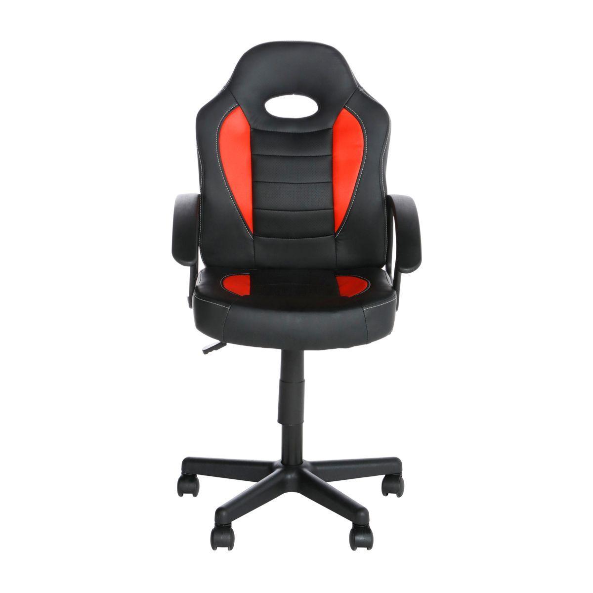 Silla Gamer De Escritorio Halten Negra Y Roja-0