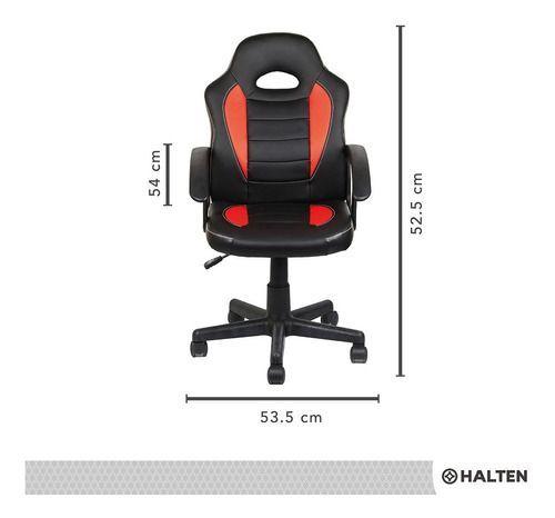 Silla Gamer De Escritorio Halten Negra Y Roja-8