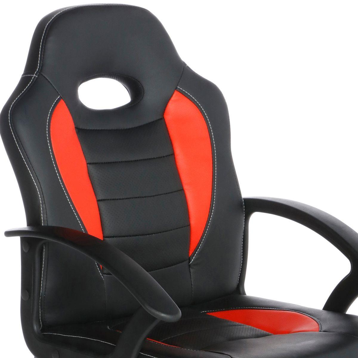 Silla Gamer De Escritorio Halten Negra Y Roja-3